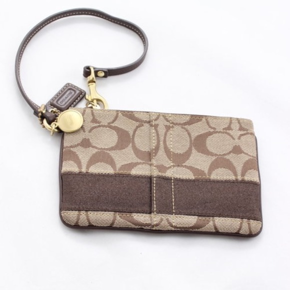 Coach signature wristlet