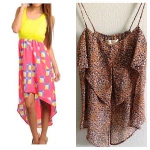 Bundle Medium Top & Medium Yelliw high low dress