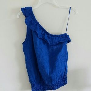 Blue off the shoulder top