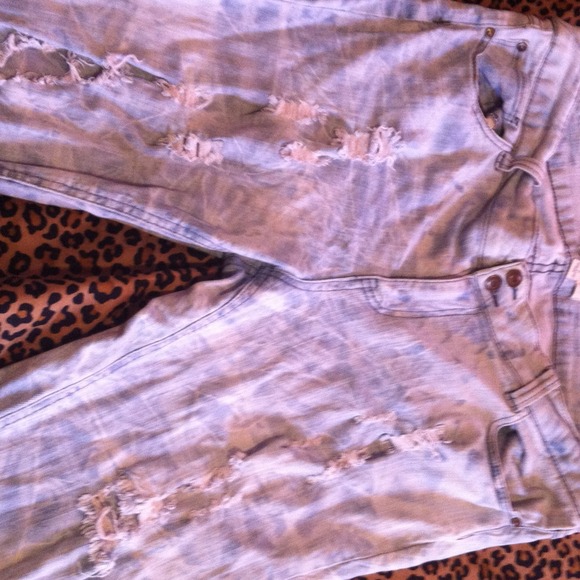 Distressed jeans