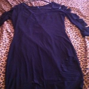 Little black cut up dress