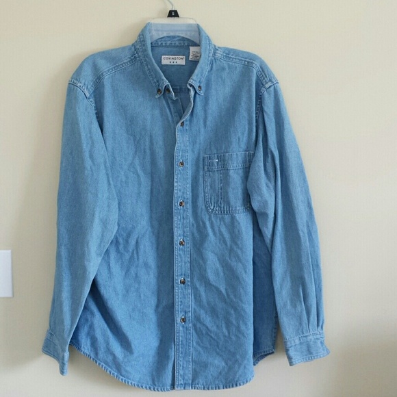 Men's denim shirt.