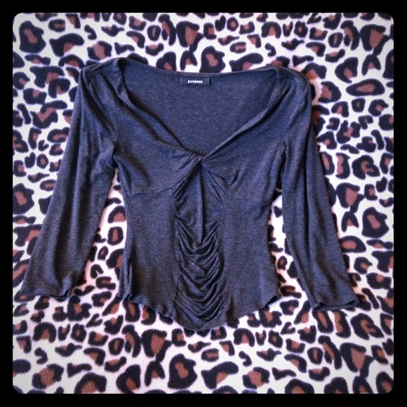Gray 3/4 sleeve express top!