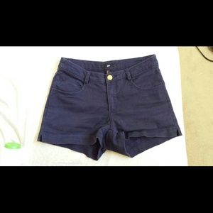 Navy High waisted shorts