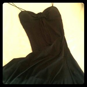 Black cocktail dress with a Latin flare