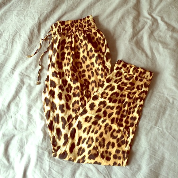 Zara Leopard Trousers