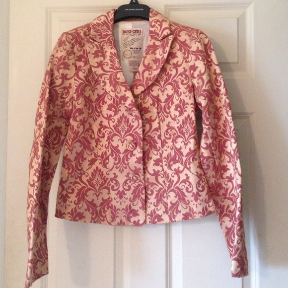 Unique Gold and Burgundy Blazer