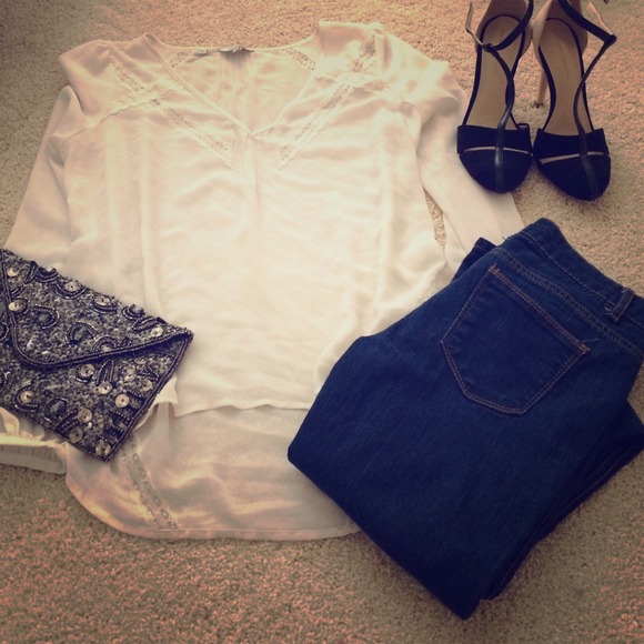Long sleeve bohemian top :) worn once