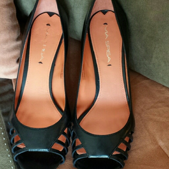 Via Spiga Shoes - REDUCED AGAIN Via Spiga Black dress peep toe shoes