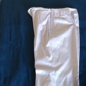 Lilac silk cotton stretch pants.