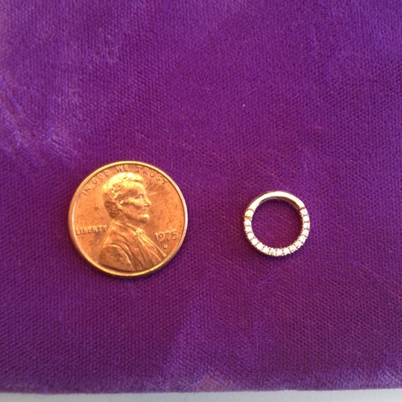 cleIt's made by Maria tash 14k rose gold clicker.