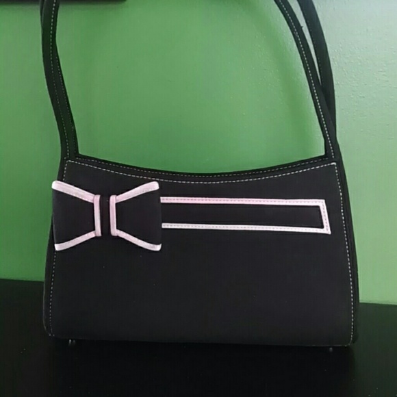 Black and pink shoulder bag