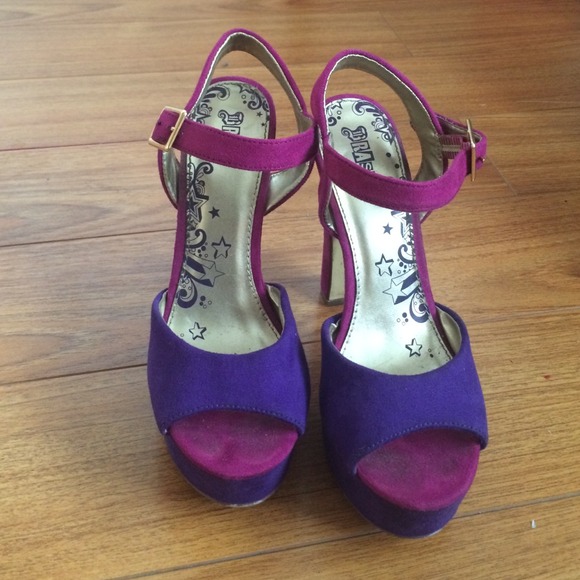 Pink and purple heels