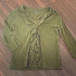 Loft 3/4 length sleeves with ruffles