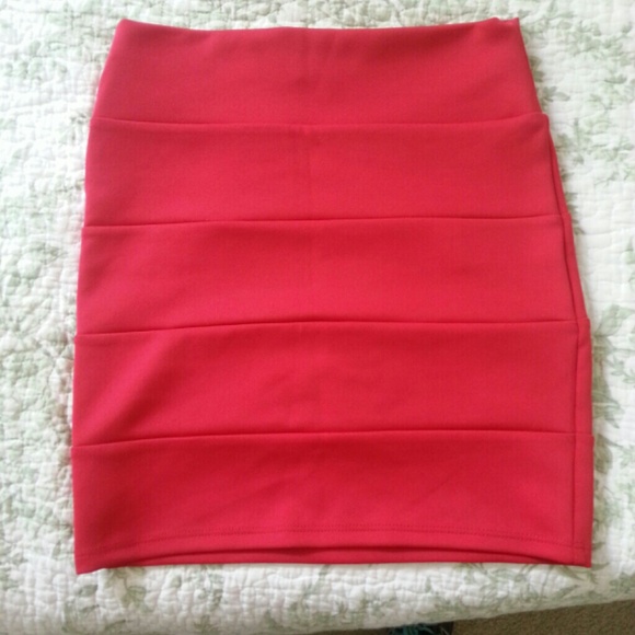 Red BodyCon Skirt