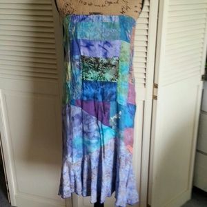 Batik Patch Dress/midi