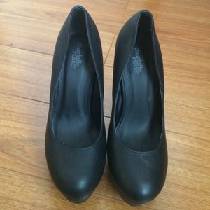 Black faux heels