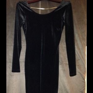 Black Velvet Midi Dress!!! 😍