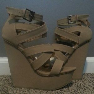 Tan wedges