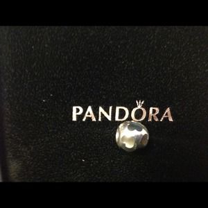 Pandora black mother of pearl charm