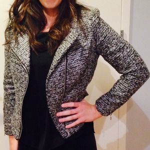 H&M tweed cropped jacket