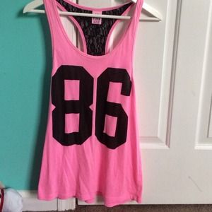 LOVE PINK 86 Bright Pink Racerback