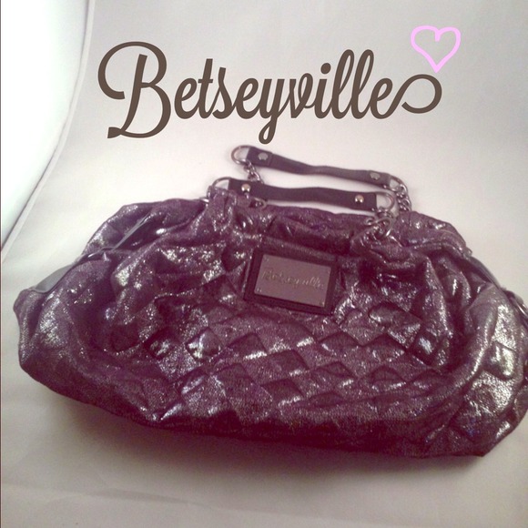 Large betseyville black sparkly purse handbag