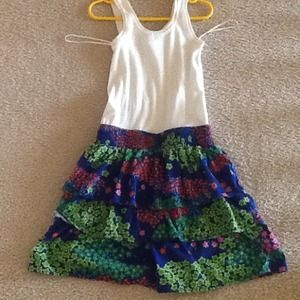 White and multicolored dress