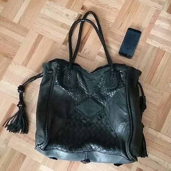 Vintage 100% leather tote