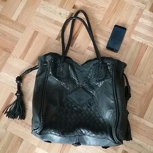 Vintage 100% leather tote