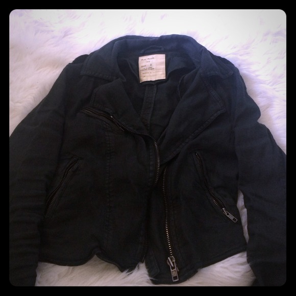 Free People Cotton Moto Jacket