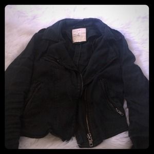 Free People Cotton Moto Jacket