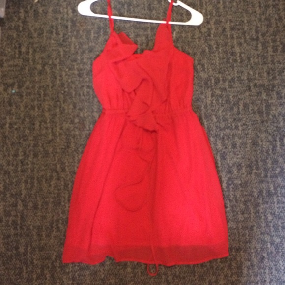 Red casual dress