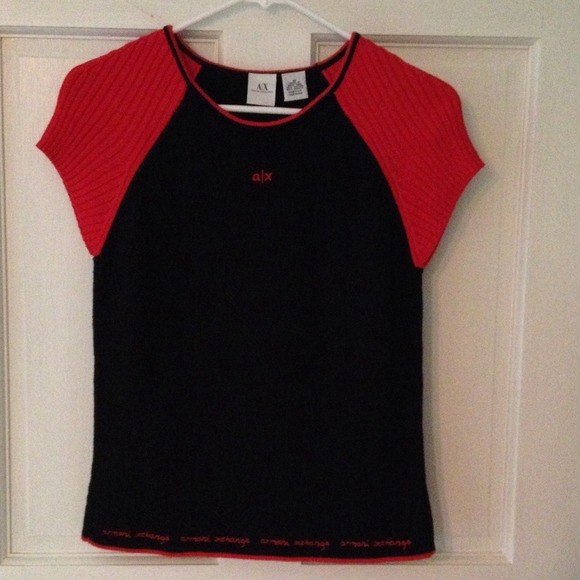Armani Exchange Short Sleeve Sweater NWOT Medium - Picture 1 of 3