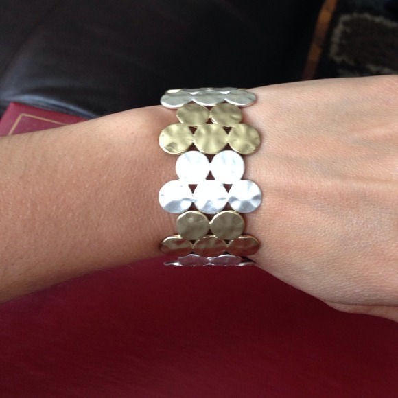 Silver and gold bracelet
