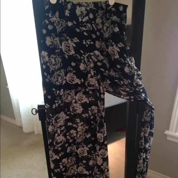 Navy blue flowing pants - Picture 3 of 4