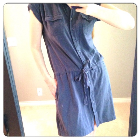 Button down tee-shirt dress