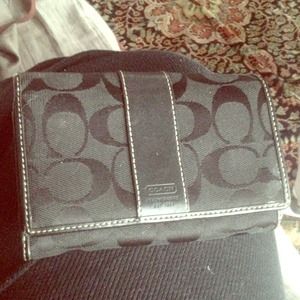 Authentic Used black coach wallet
