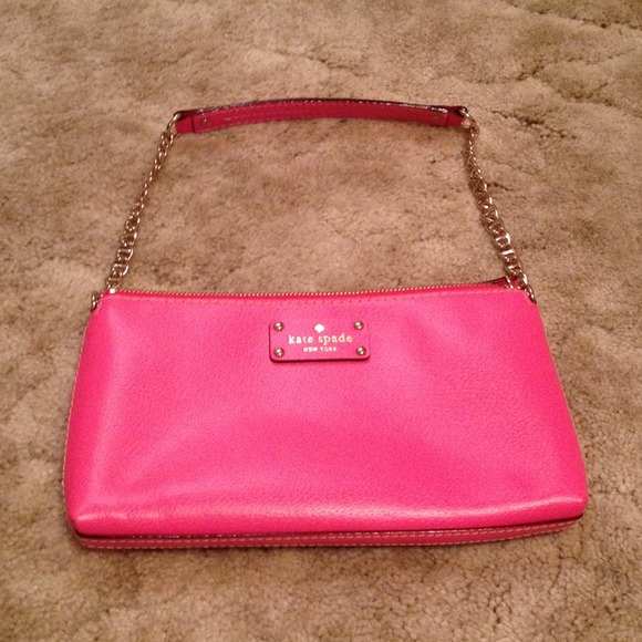 Neon pink kate spade purse