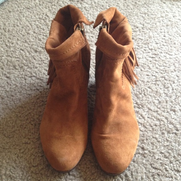 sam edelman suede "louie" fringe bootie
