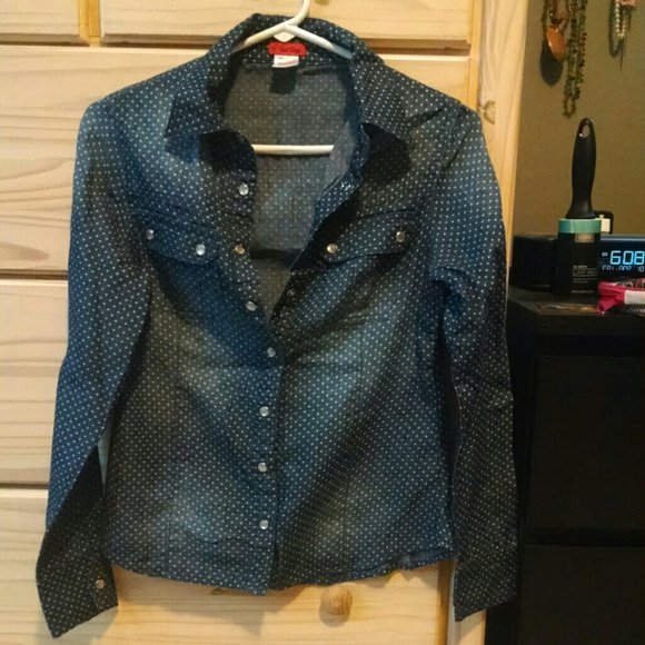 SALE PRICE Polka Dot Button Up