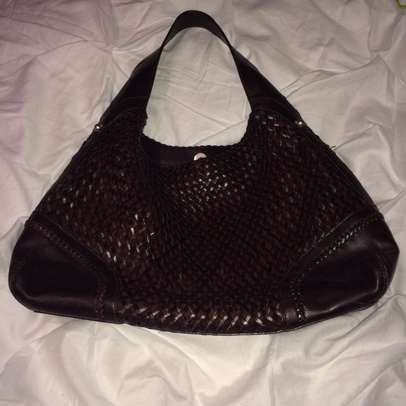 Maxx NY Brown Leather Shoulder Bag