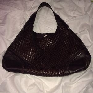Maxx NY Brown Leather Shoulder Bag