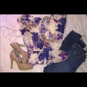 Floral Peplum Top