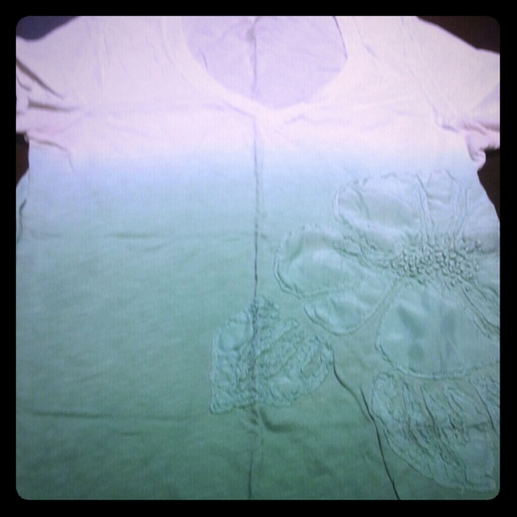 Eddie Bauer Teal Ombre Tee