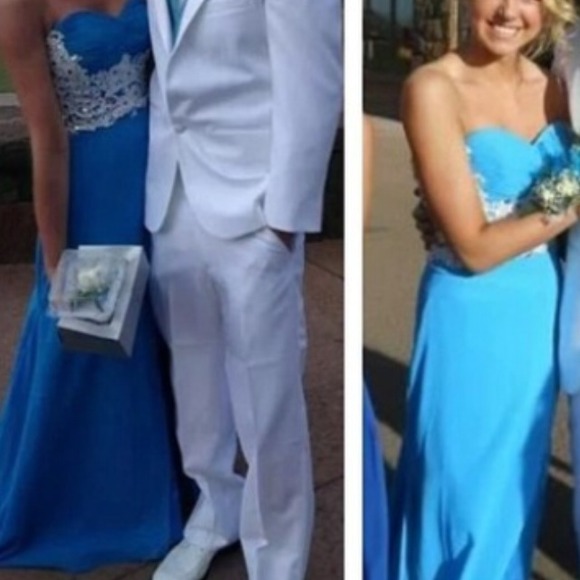 blue prom dress