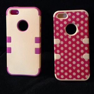 Iphone5/5s cases. Purple/white & Pink PolkaDot