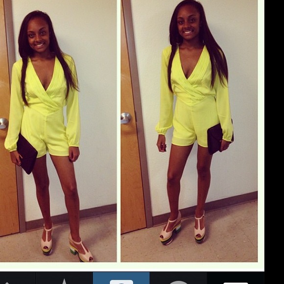 Bright yellow romper