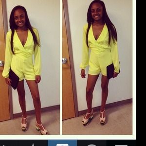 Bright yellow romper