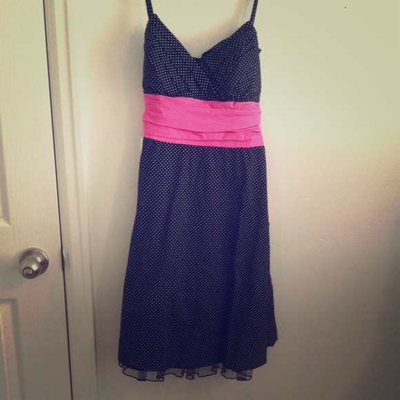 Semi formal dress, ties in back.